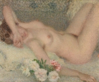 Ernest Laurent, Nu avec fleurs, 1910