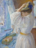 Morren, Femme épinglant son chapeau, 1901