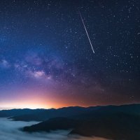 M&eacute;t&eacute;orites ciel nocture